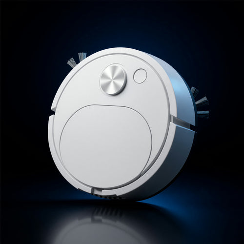 3-in-1 Robot Sweeper and Mop, white, front view